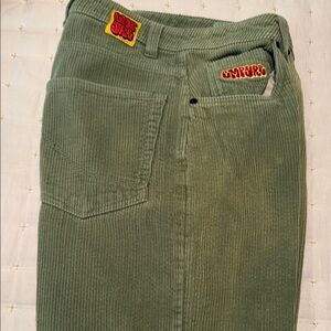 Green Corduroy Men's Pants